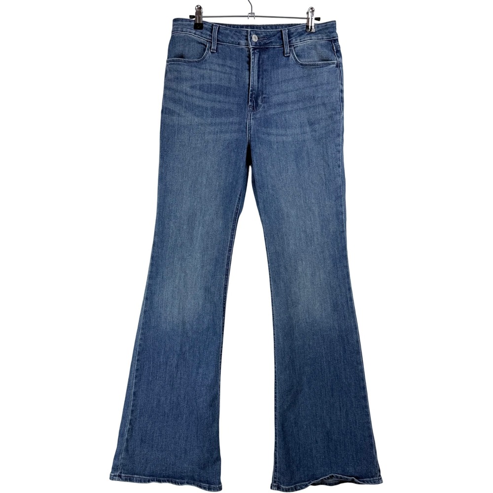 Old Navy Wow Flare Jeans Womens 8 High Rise Blue Denim Retro 70s Boho Aesthetic